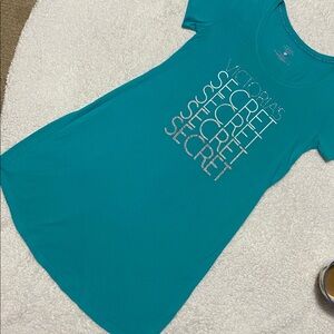 Victoria's Secret Teal Chemise nightgown women’s size medium cotton night dress